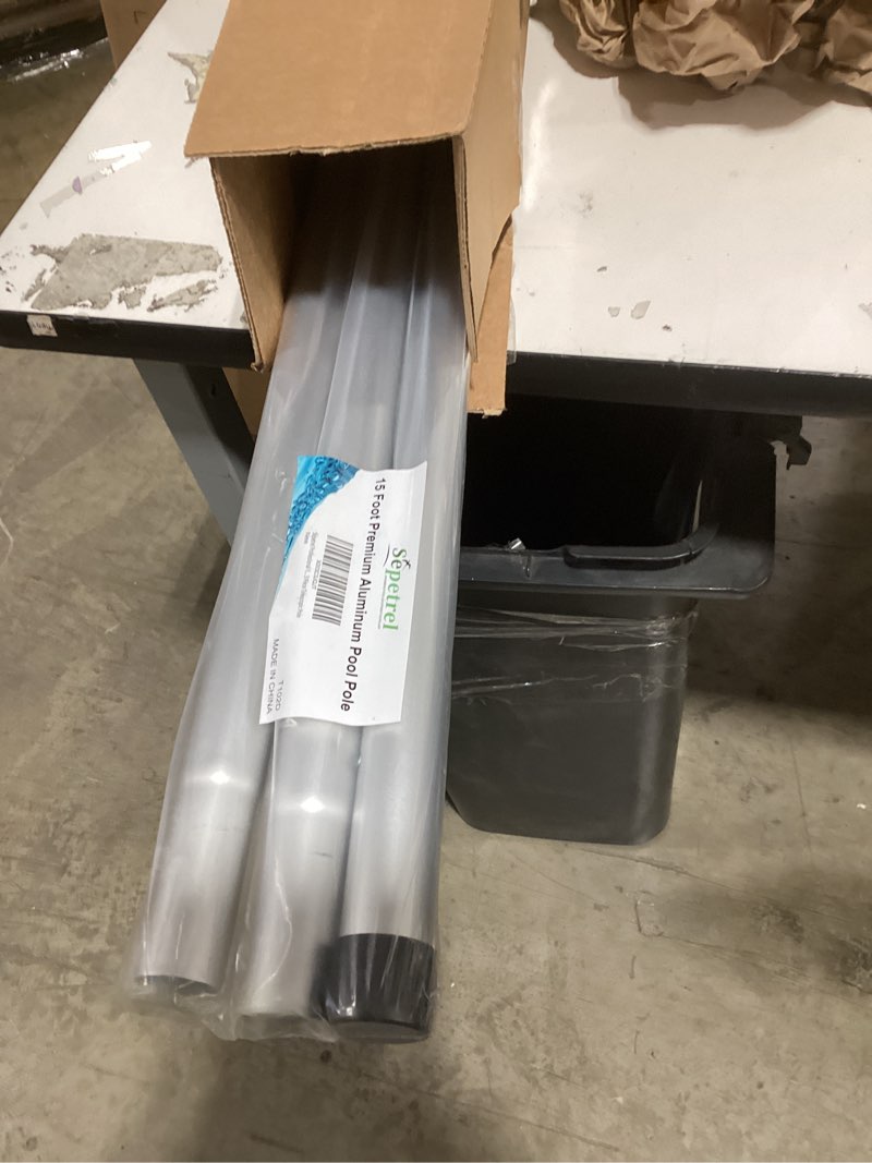 Condition photo showing New/Like New for sepetrel pool pole - professional 15 foot telescoping swimming pool cleaning poles,adjustable telescopic pole,for skimmer net,brush,vacuum head 15 feet