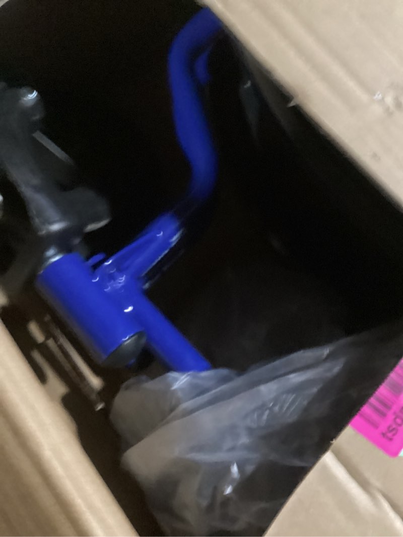 Condition photo showing As Is for Drive Medical Blue Streak Lightweight Wheelchair - Portable Folding Mobility Aid - Swing-Away Footrests - Desk Arms - Durable Steel Frame - Easy Transport & Storage - 20-Inch Seat 20 Inch