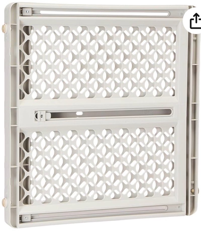 north states pet gate iii pressure mounted white, gray, 2 x 42 x 26"