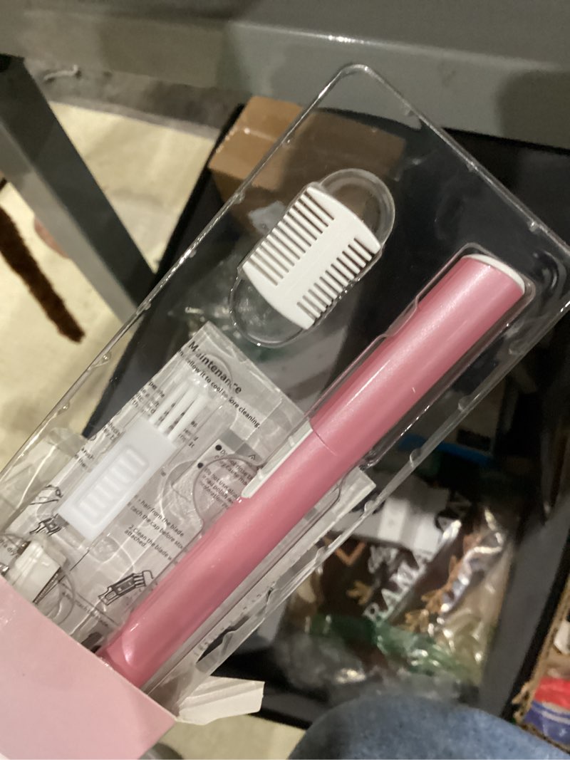 Condition photo showing Good Condition for upgraded eyebrow trimmer, precision electric eyebrow razor for women battery-operated facial hair remover with comb no pulling sensation painless for face chin neck, upper-lip, peach-fuzz coral pink