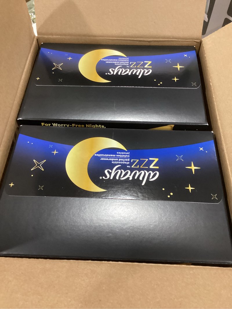 Condition photo showing Good Condition for Always ZZZ Overnight Disposable Period Underwear for Women, Large, 360° Coverage for Worry-Free Nights, 14 Count (2 Packs of 7) L 14