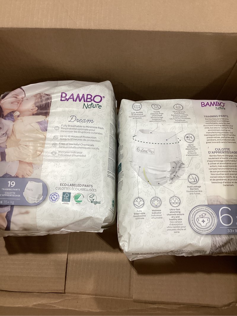 Condition photo showing Good Condition for Bambo Nature Hypoallergenic Training Pants, Eco-Labelled Training Pants, Totally Chlorine-Free, Skin Friendly - Size 6 (95 Count) Size 6 95