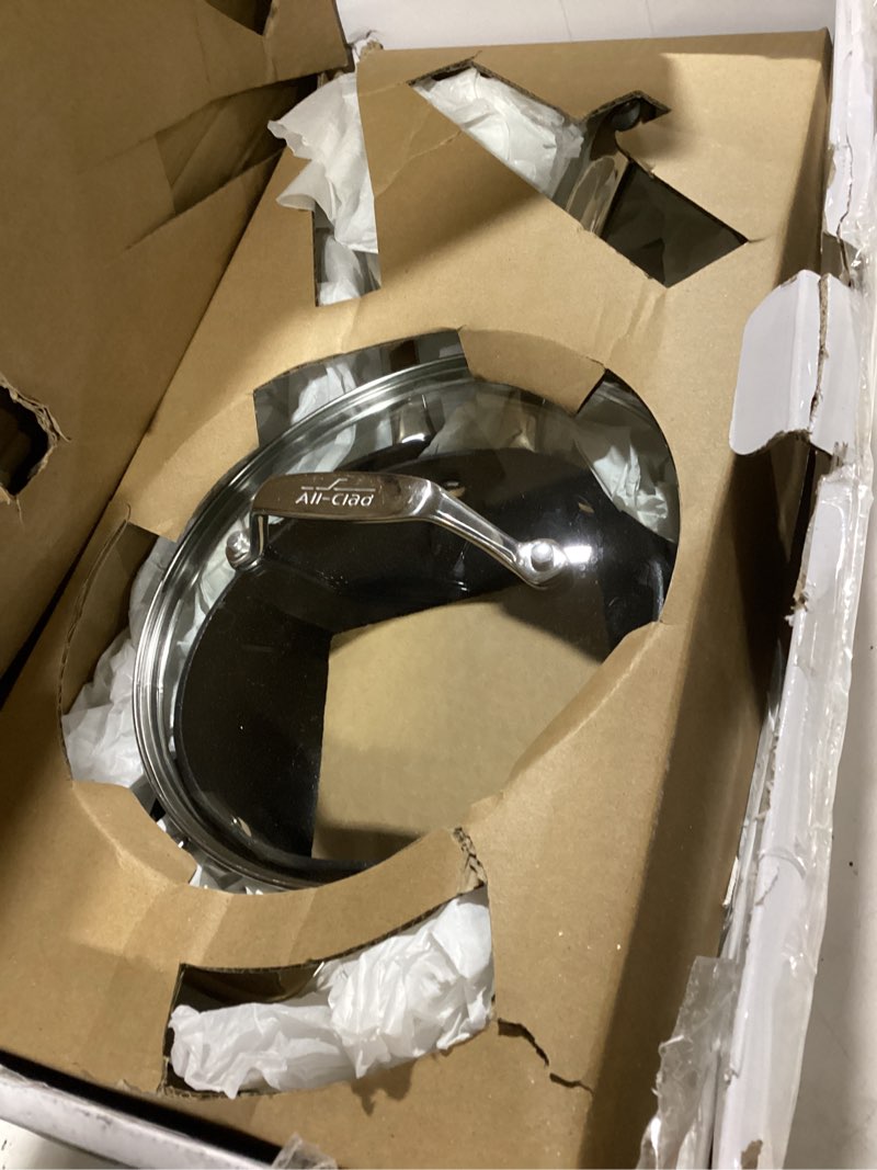 Condition photo showing Good Condition for All-Clad Essentials Hard Anodized Nonstick Sauce Pan Set 4 Piece, 2.5, 4 Quart Oven Broiler Safe 500F Pots and Pans, Cookware Black 4 Piece Set