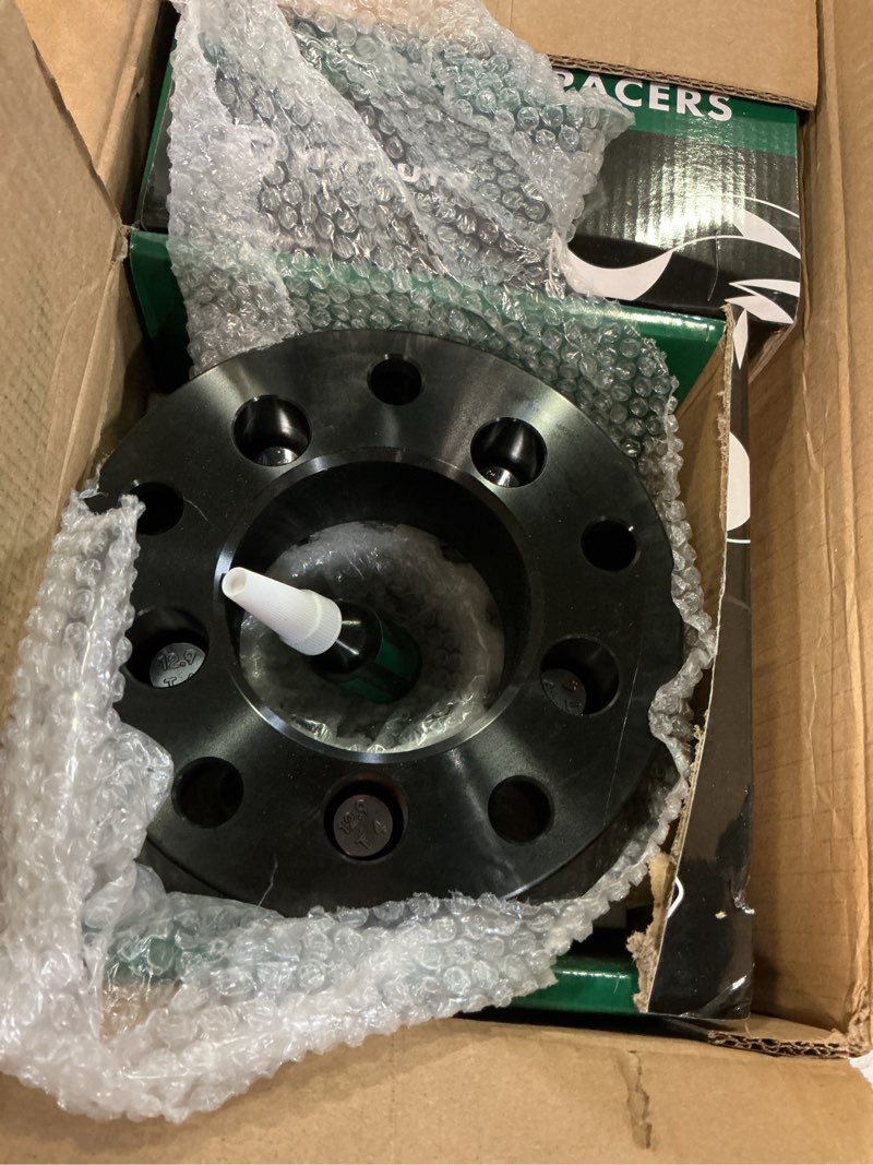 Condition photo showing Good Condition for yhtauto 5x5.5 to 5x4.75 wheel adapters 2 inch compatible with ford & jeep & dodge, tire spacers w/1/2-20 & 12.9 grade studs, 87.1mm center bore 5 lug 4pcs black 2 inch set of 4