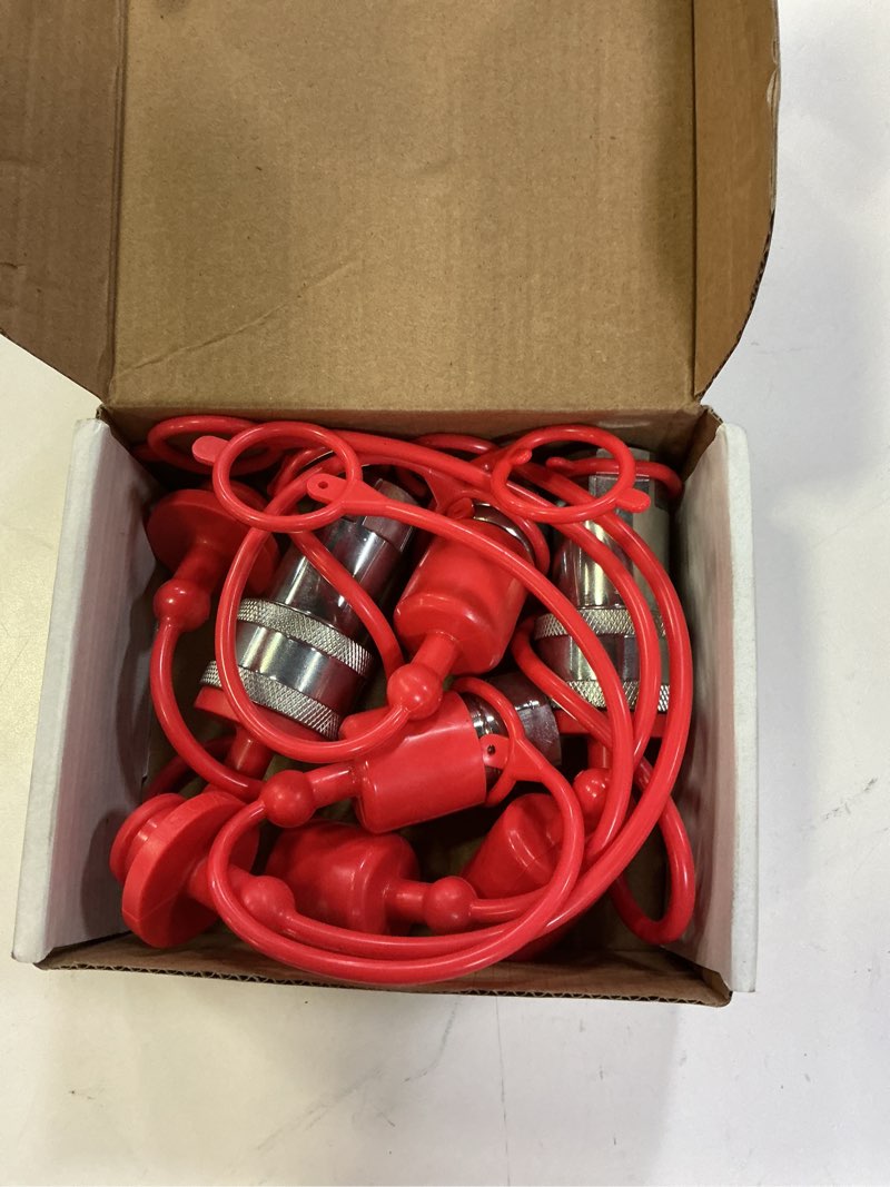 Condition photo showing Good Condition for 1/2'' Ag ISO 5675 Poppet Pioneer Hydraulic Quick Connect Coupler with Dust Caps