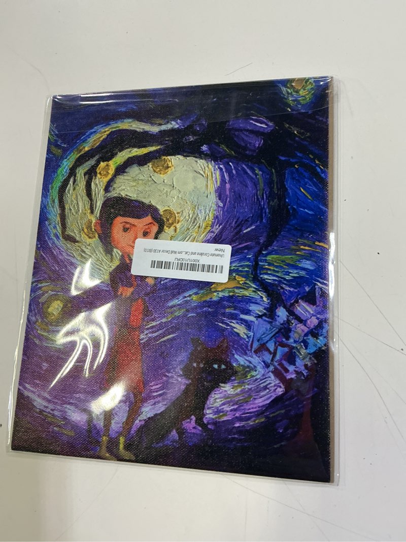 Condition photo showing New/Like New for Uhomate Coraline and Cat Vincent Van Gogh Starry Night Posters Home Canvas Wall Art Print Poster Baby Gift Nursery Decor Living Room Wall Decor A130 (8X10) 10"L x 8"W