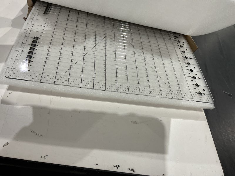 Condition photo showing Good Condition for upgrade clear 17-3/4 "x 22" extra large slotted quilting ruler, particularly precise & not easy to break acrylic, long arm sewing xl rulers fabric strip rotary cutting patchwork and crafting template