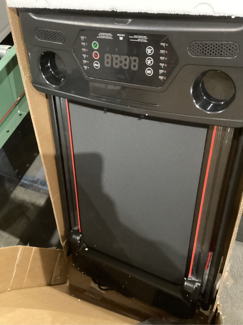 Condition photo showing Good Condition for treadmill with 8% incline, walking pad treadmill with handle bar, portable folding treadmills for running and walking, 3.0hp brushless motorized, 5 layers shock-absorbing