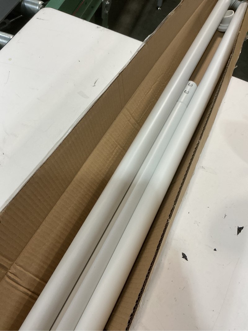Condition photo showing Good Condition for allzone tension curtain rod for window, 83-123 inches, heavy duty curtain rods no drilling, non-slip bathroom shower tension rod, renter friendly, adjustable, spring loaded, extra long, white white 83-123 inches