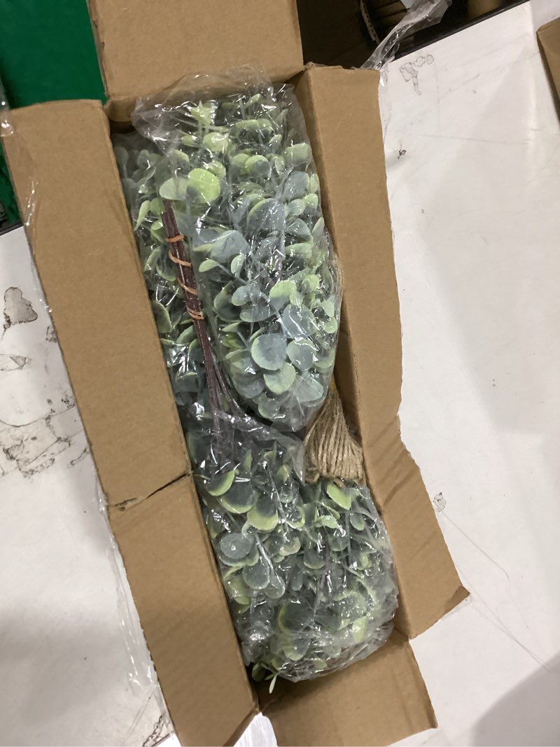Condition photo showing New/Like New for 40 pcs artificial greenery eucalyptus stem silver dollar leaves baby eucalyptus leaves suitable for family wedding vase centerpieces bouquet flower arrangement