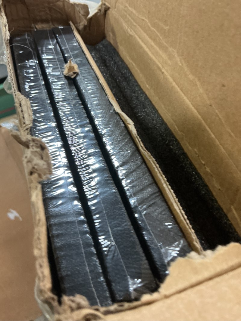 Condition photo showing Good Condition for Forbena 48 Inches Long Floating Book Shelves for Wall Set of 3, Black Wall Bookshelves for Living Room, Large Heavy Duty Wood Wall Mounted Hanging Bookshelf for Bedroom Office Library Classroom Rustic Black