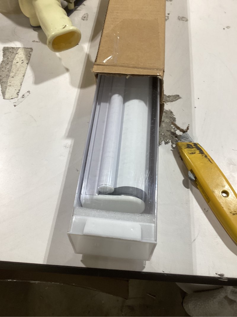 Condition photo showing Good Condition for aosky cordless roller shades blackout blinds for windows room darkening rolled up shades with spring system, uv protection window shades door blinds for home and office (23" w x 72" h, white) 23"w x 72"h white