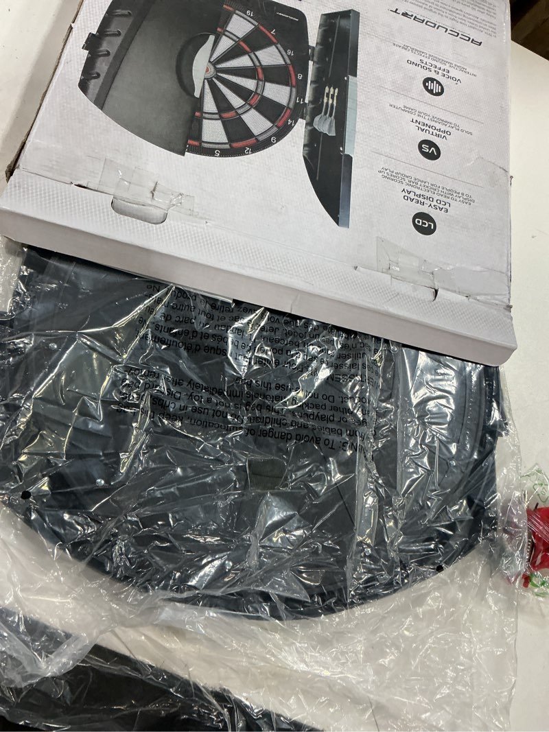 Condition photo showing Good Condition for accudart spark electronic dartboard – 30 games, 174 variations, computer challenge mode, easy?read led scoring for up to 8 players – includes 6 soft?tip darts & extra tips