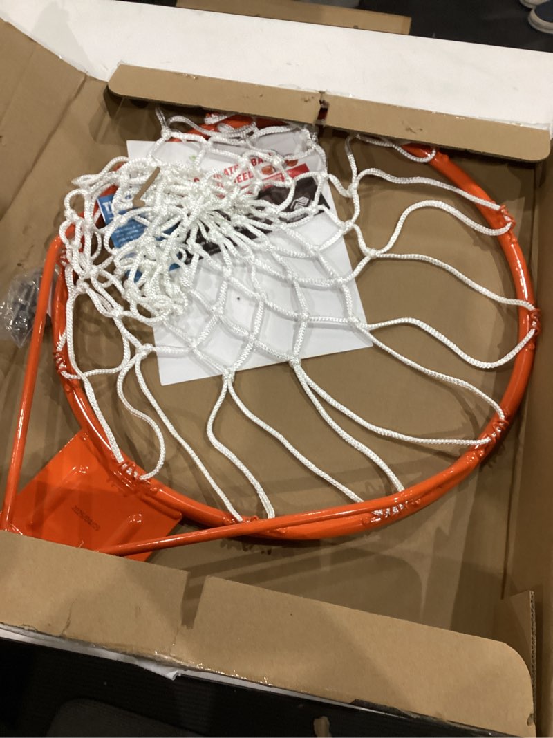 Condition photo showing Good Condition for gosports regulation 18" steel basketball rim - choose from fixed or breakaway - use for replacement or garage mount