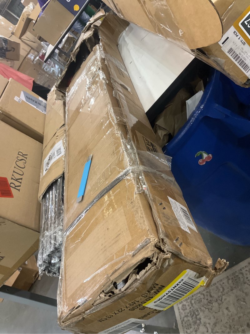 Condition photo showing As Is for MaxxHaul 60" x 22" Aluminum Cargo Carrier Rack Basket for Luggage for SUV Truck Car Van - 500 lbs. Capacity, Silver 50138- Non-Folding 60" x 22" Aluminum Cargo Carrier