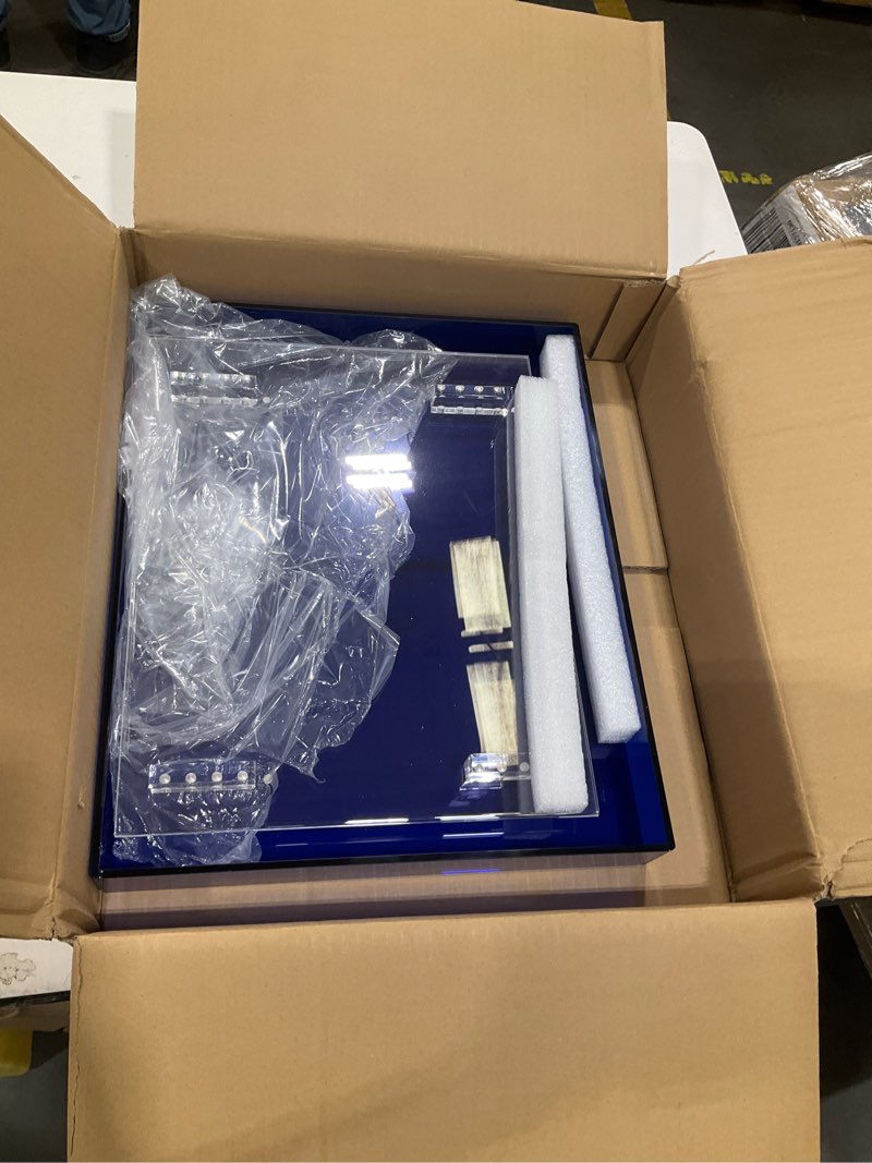Condition photo showing Good Condition for 11x14 acrylic picture frame for wall and tabletop neon floating photo frame with decorative bright color, klein blue 11x14'' klein blue-full color-1