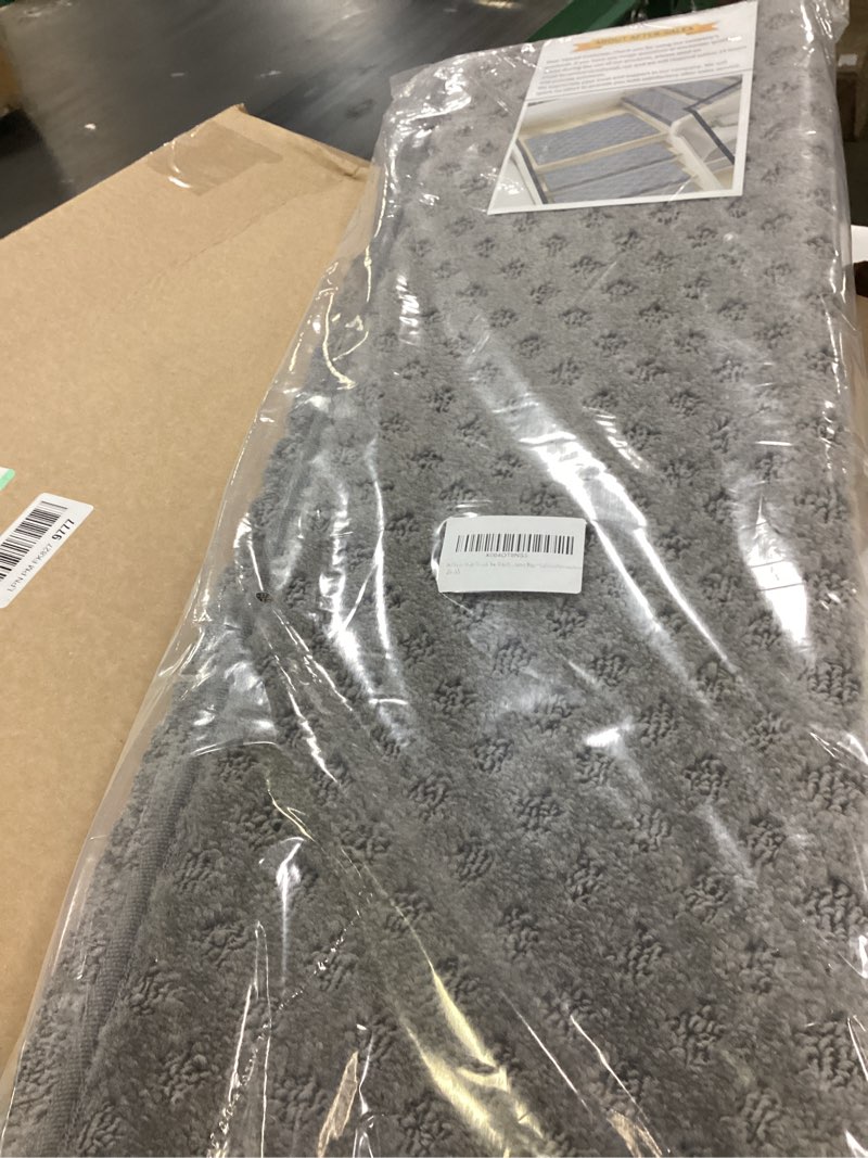 Condition photo showing Good Condition for Bullnose Stair Treads Non Slip 9.5\" x 32\", 2 Pcs Carpet Stair Treads for Wooden Steps Indoor with Edge Protection, Reusable Peel and Stick TPU Backing Stair Runner Rugs - Lattice Pattern Grey 9.5*32 INCH Grey (Lattice Pattern) 14