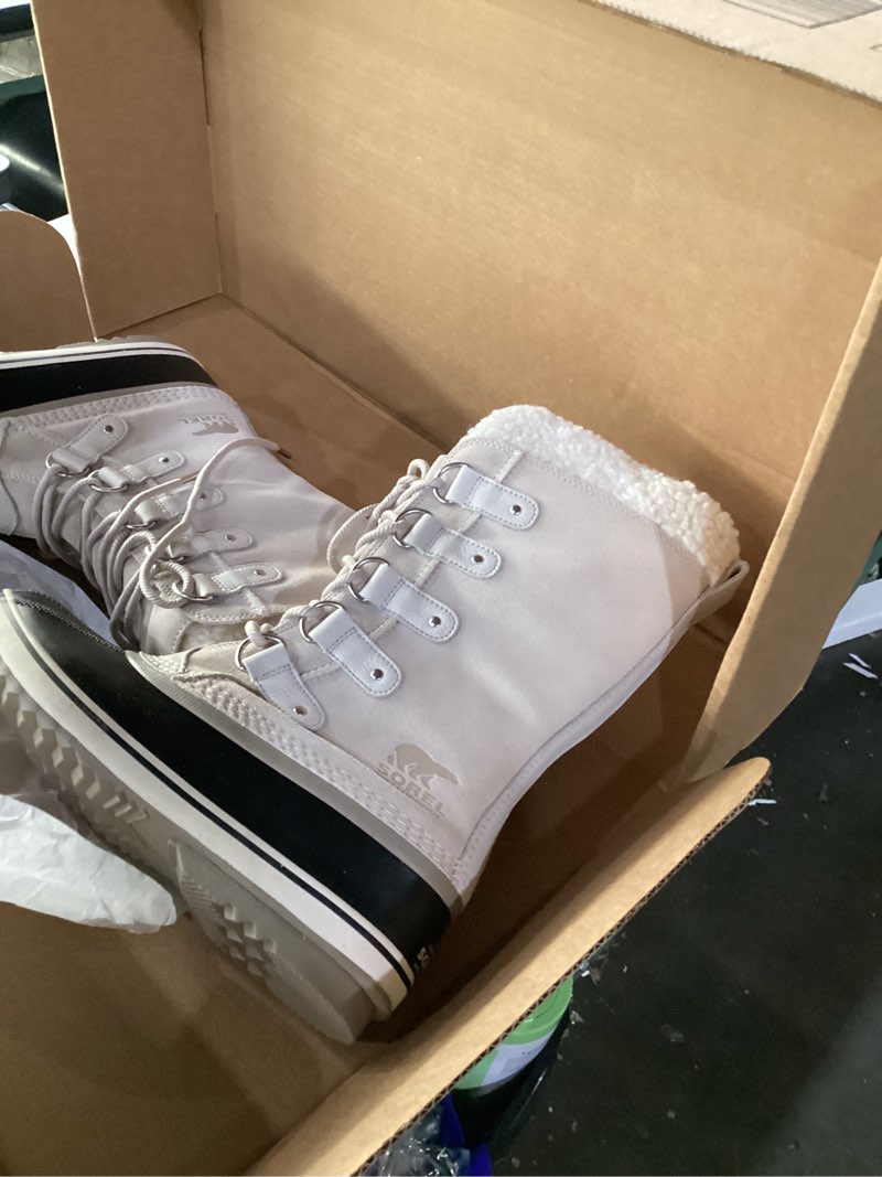 Condition photo showing As Is for sorel men's 1964 pac nylon waterproof boot 11 quarry/dove