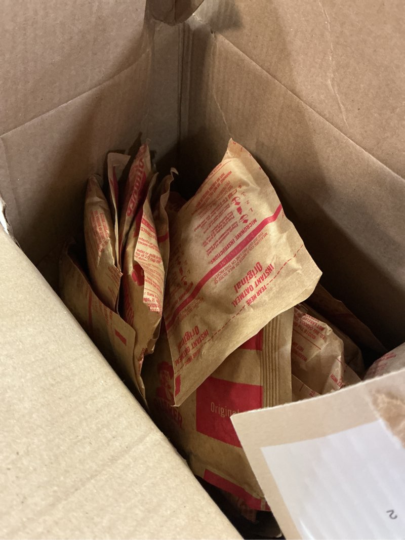 Condition photo showing As Is for Quaker Instant Oatmeal, Original, Individual Packets, 0.98 Ounce , 48 Count (Pack of 1 )