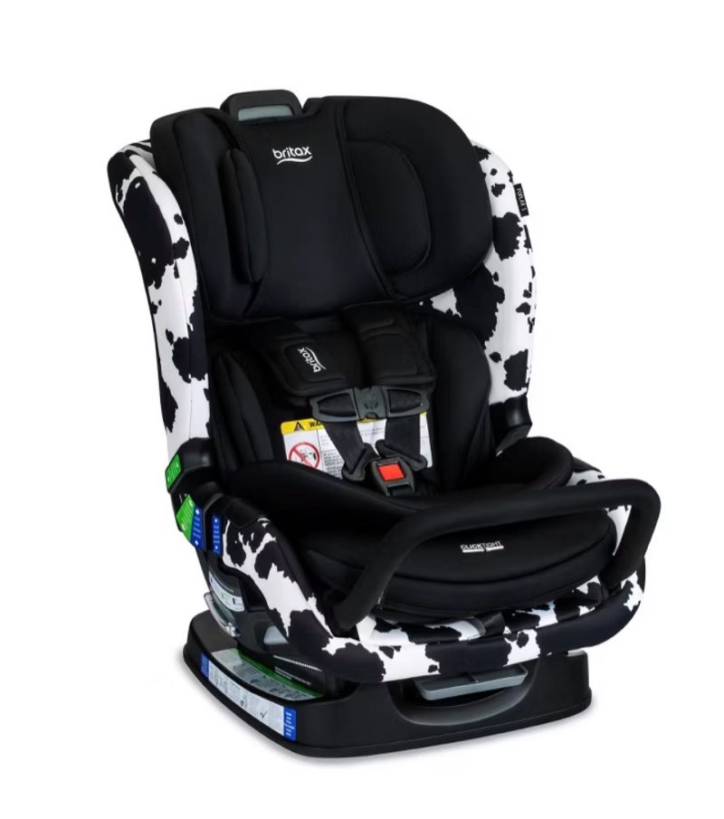Britax Poplar S Convertible Car Seat, 2-in-1 Car Seat, Slim 17-Inch Design, ClickTight, Cowmooflage
