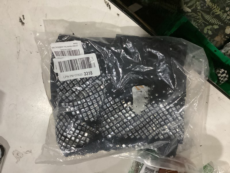 Condition photo showing As Is for cutubly women’s sparkly sheer mesh maxi dress for 2026 prom,night out,club,date,cocktail,birthday medium black-c7089