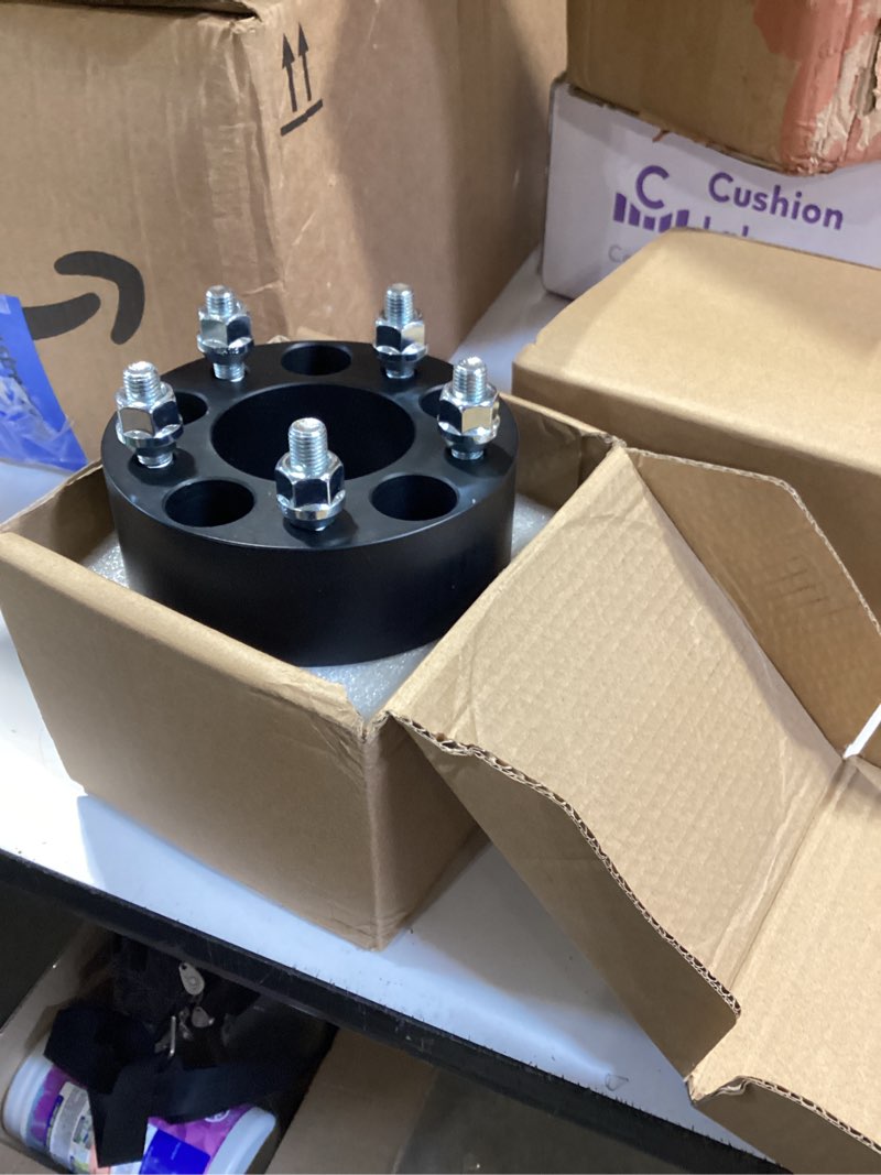 Condition photo showing Good Condition for similar to brtec 5x4.25 hubcentric wheel adapter 1.5\" thick m12x 1.5 studs 63.4mm bore 5x108mm wheel spacers for ford for lincoln for mercury for jaguar 4pcs 1.5inch-4pcs