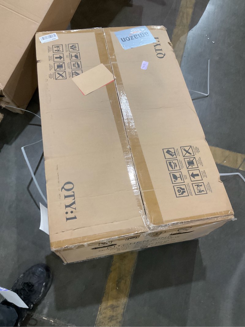Condition photo showing Good Condition for offset drain fireclay undermount workstation kitchen sink 33 inch, large topmount white undermount sink 33''x19''x10'' drop in, deep single bowl heavy duty, dual mount, for kitchen, island 33"wx19"dx10"h offset drain workstation