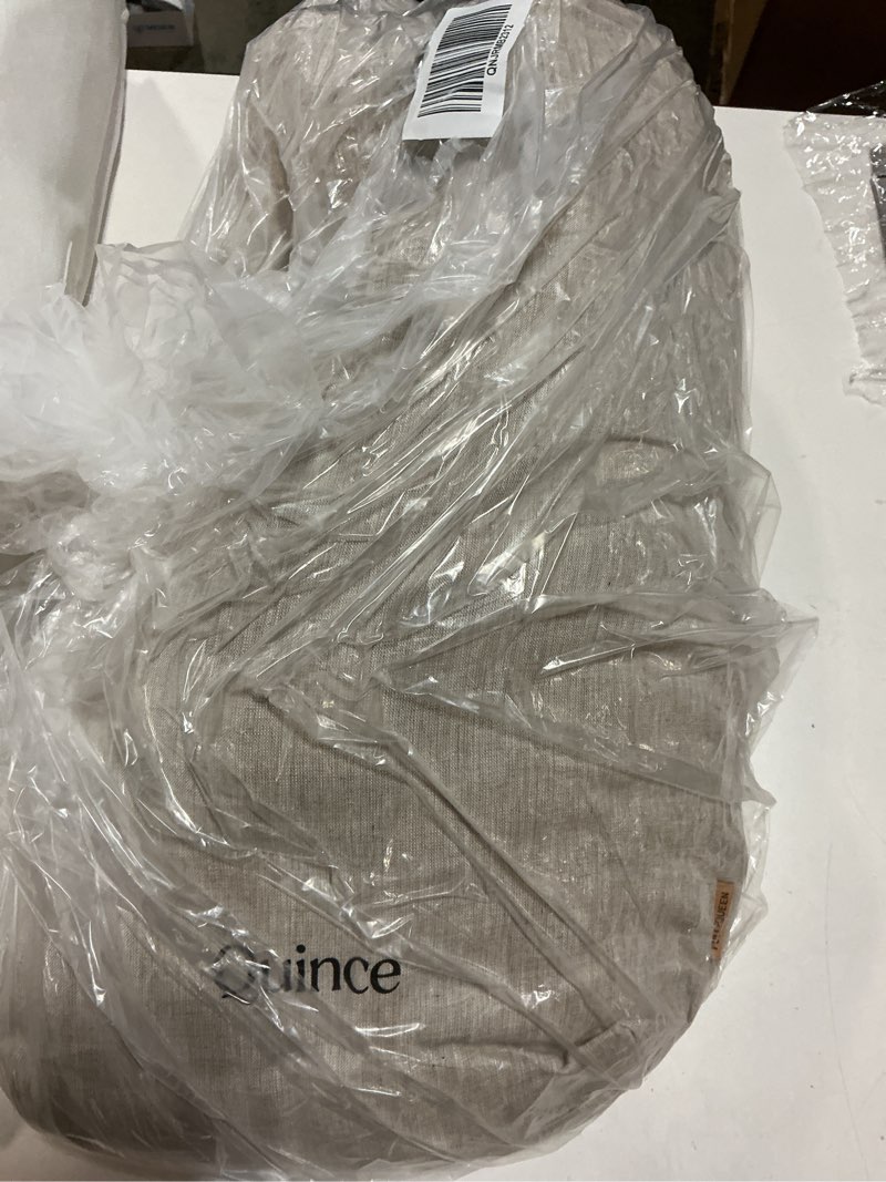 Condition photo showing New/Like New for european linen deluxe bedding bundle, queen, natural chambray
