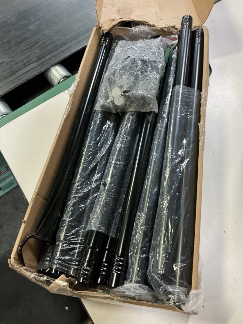 Condition photo showing Good Condition for ahrlhr 6 pack 5 ft string light poles, string light poles for outside with fixing clips,metal poles for outdoor string lights, hanging light poles for deck fence garden backyard wall bistro 6 pack-5ft