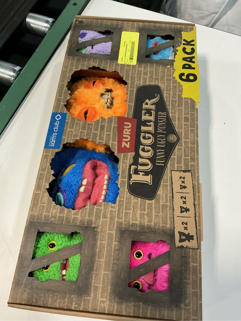 Condition photo showing New/Like New for fuggler funny ugly monster 6 pk 2 each size 9", 5" & 3.5" keychain zuru set