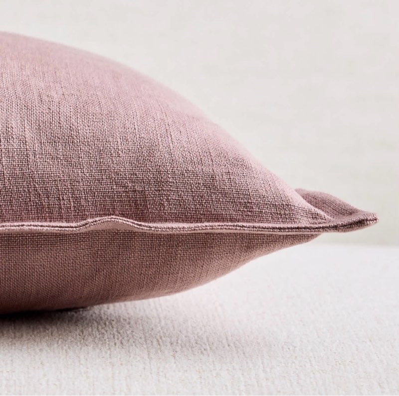 quince european linen flange edge pillow cover 22x22inch