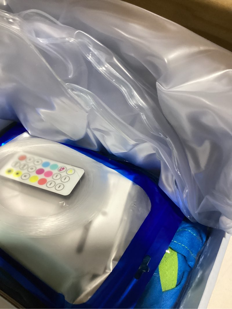 Condition photo showing Good Condition for outree pod swing featuring fiber optic with 10 colors and 17 effects. sensory swing suitable for individuals with sensory needs (blue)