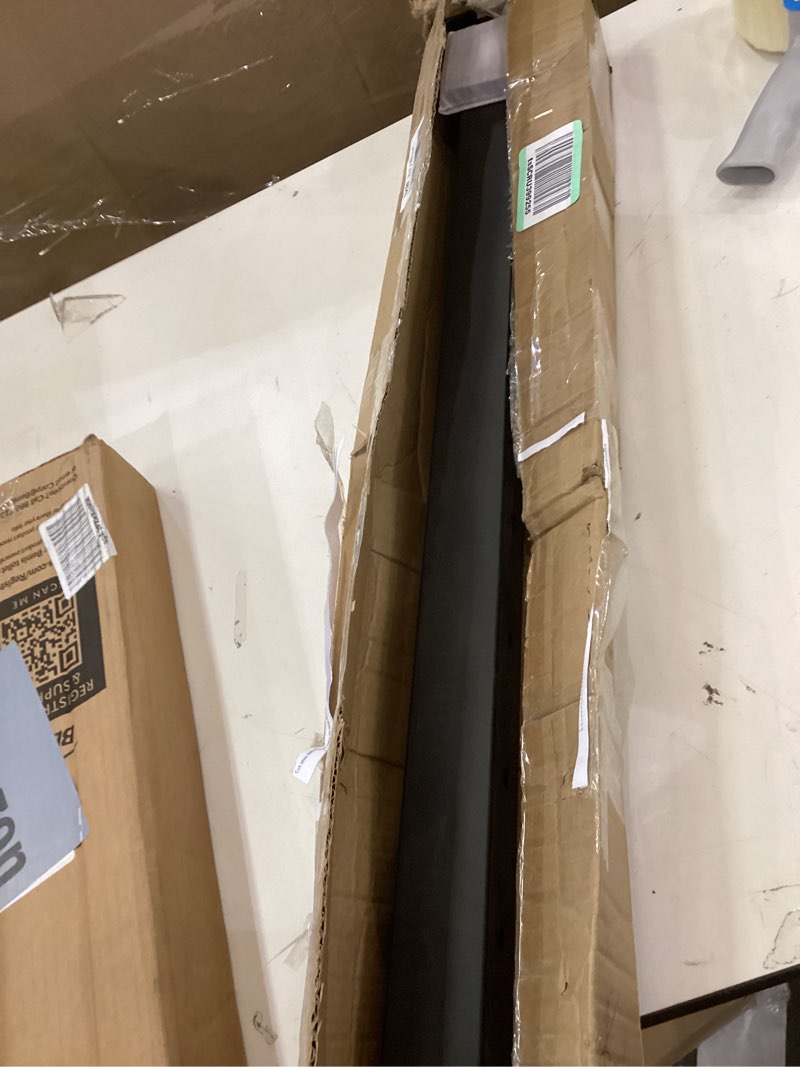 Condition photo showing As Is for 42" Cable Railing Post, Adjustable Top Level Drilled Line Post with Cable Grommets, Stainless Steel Black Powder Coated Finish Handrail Post, Heavy-Duty Wire Railing Post for Wood/Concrete Deck 42" 1 x Level Post 1