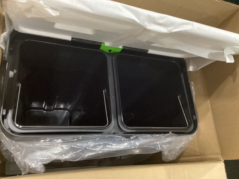 GAOMON 16 Gallon (30L+30L) Trash Can, Fingerprint Proof Stainless Steel Kitchen Garbage Can with Sof