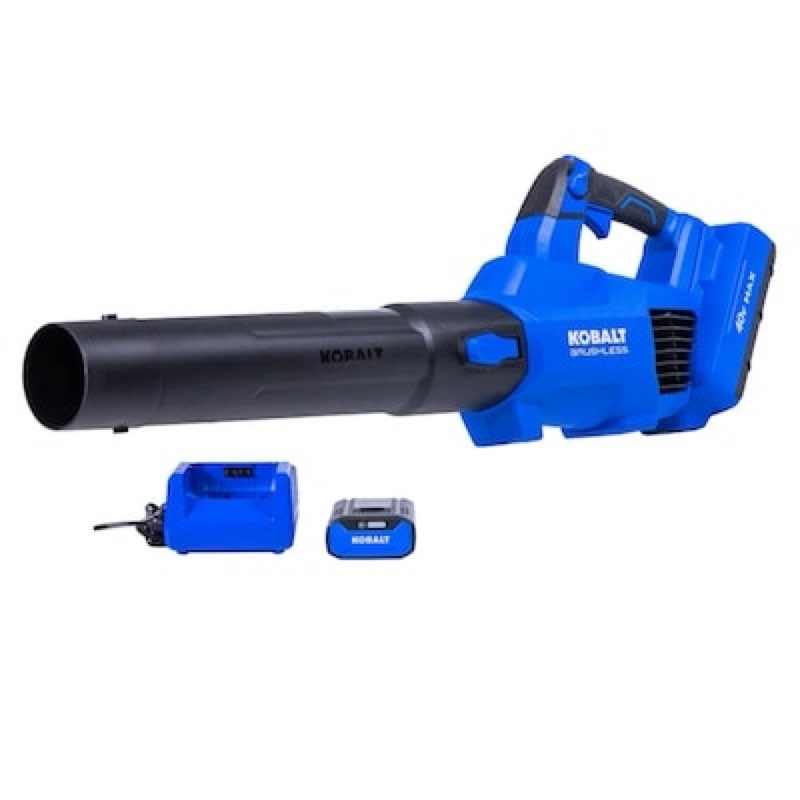kobalt gen4 40-volt 520-cfm 120-mph battery handheld leaf blower 4.0 ah battery included charger included