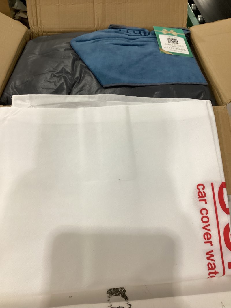 Condition photo showing New/Like New for 16 Layers Car Cover Waterproof All Weather, Heavy Duty Full Exterior Cover Universal Fit Coupe Ford Mustang/Shelby, Chevrolet Camaro/Corvette, Kia Optima, Audi A4/A5, BMW 5 Series 525i etc. 0 Coupe Car Cover 0 Fit Coupe Length 186-193 inch
