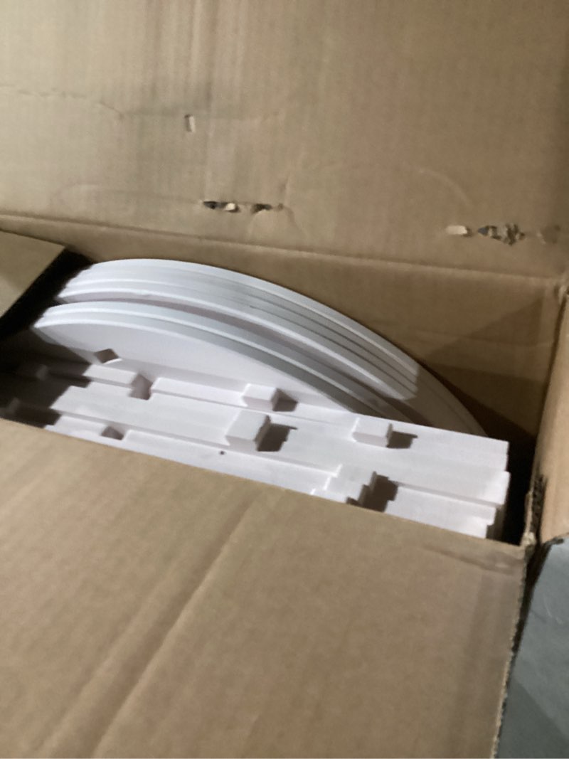 Condition photo showing Good Condition for spaceaid 4 tier rotating bookshelf tower, spinning bookcase lazy susan, revolving 360 book shelf storage round carousel, vertical rotate turning spiral corner organizer, white 4 tier, 50" h white