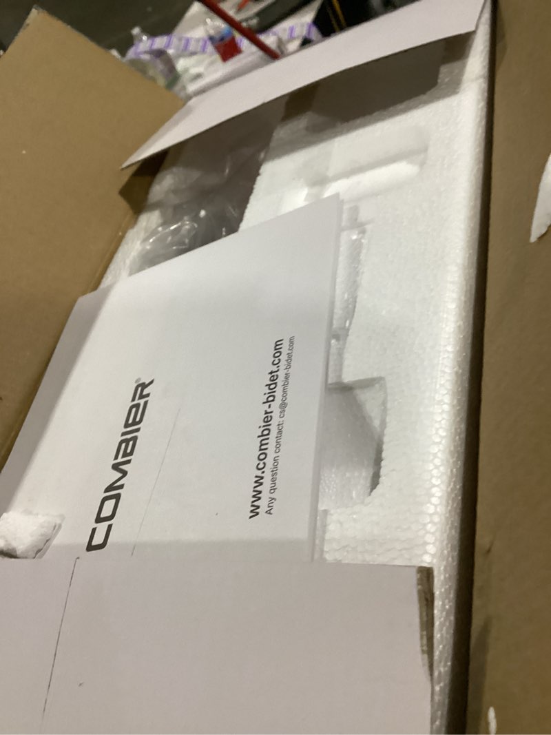 Condition photo showing Good Condition for combier bidet toilet seat with heated warm water & nozzle wash, auto-dry, quiet close lid, wireless remote - electric bidet seat 102s-b(elongated) oval