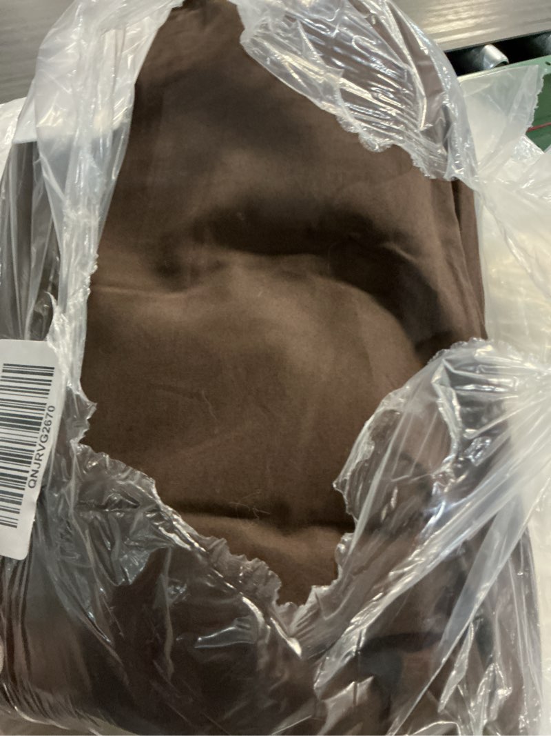 Condition photo showing As Is for organic crisp percale duvet cover set, king/cal king, espresso