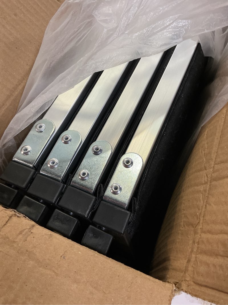 Condition photo showing Good Condition for foldable dog stairs with non-slip surface - portable aluminum dog steps for trucks, suvs & cars - 4 steps