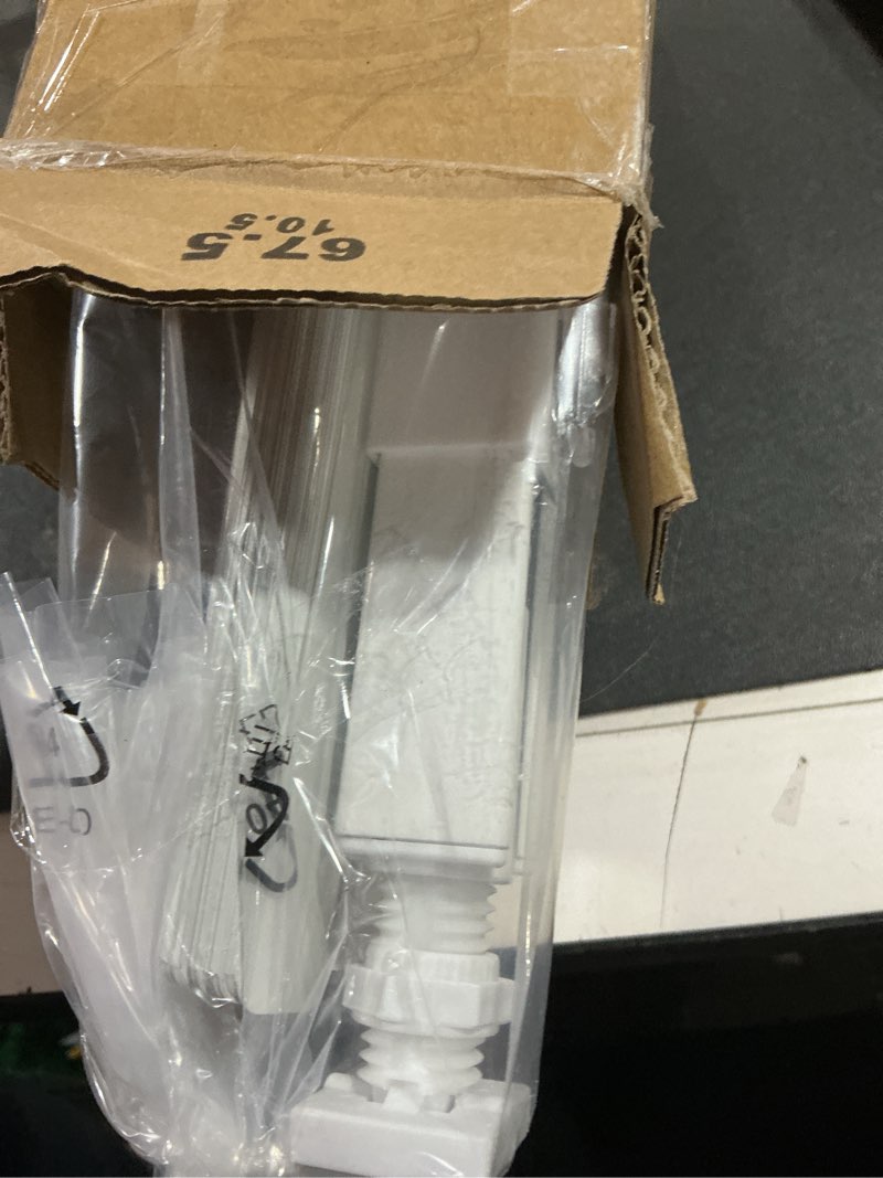 Condition photo showing Good Condition for LazBlinds No Tools-No Drill 1" Aluminum Mini Blinds, Cordless Blinds for Indoor Windows, Light Filtering Horizontal Blinds and Shades for Window Size 27'' W x 48'' H, White No Drill-white 27'' W x 48'' H