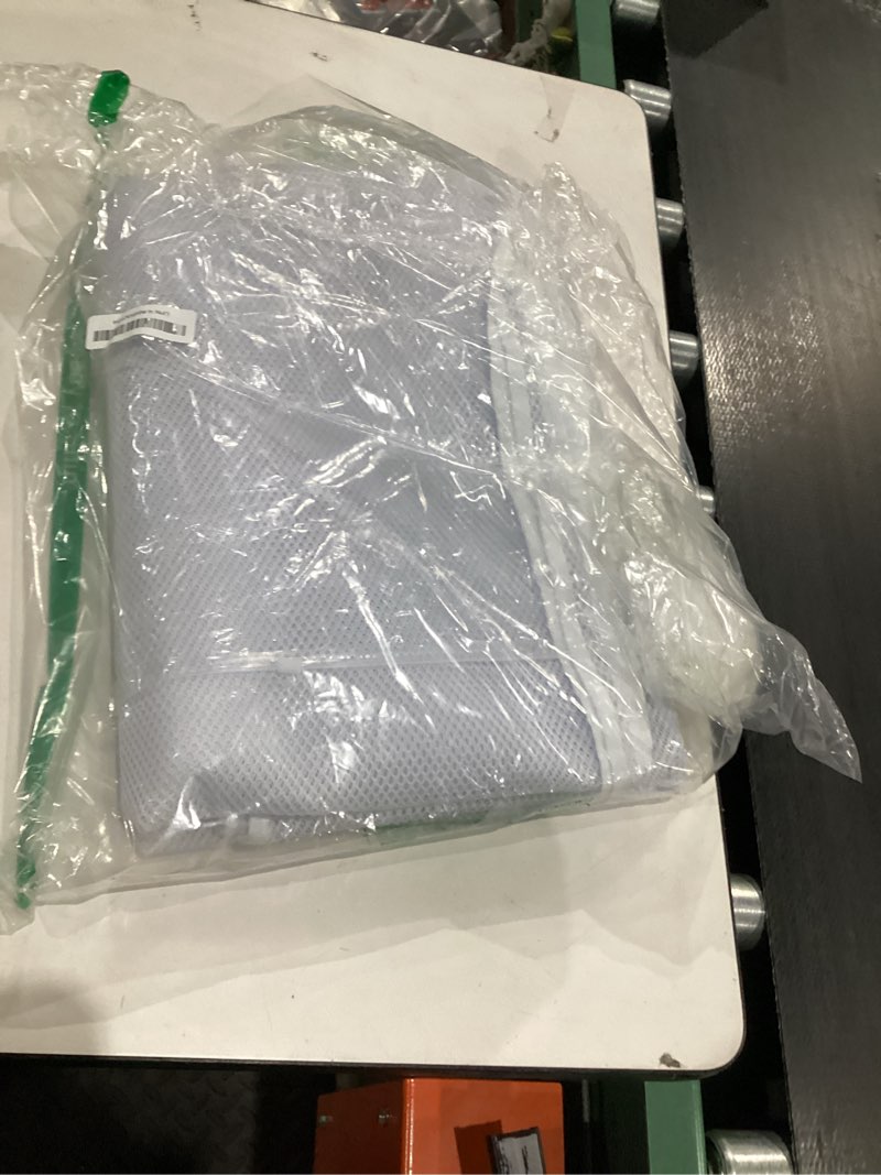 Condition photo showing New/Like New for Hosuly Banister Guard 30 x 3 ft Balcony Netting for Kids Pets Stairway Safety Net Baby Fence Door Balcony Netting Safety Mesh Stair Net with No Drilling for Apartment Railing(White) White 30 x 3 ft