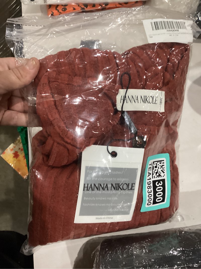 Condition photo showing New/Like New for Hanna Nikole Women's Plus Size Fall Dress Crew Neck Long Sleeve Elastic Waist Casual Sweater Dress with Pockets Black 20 Plus