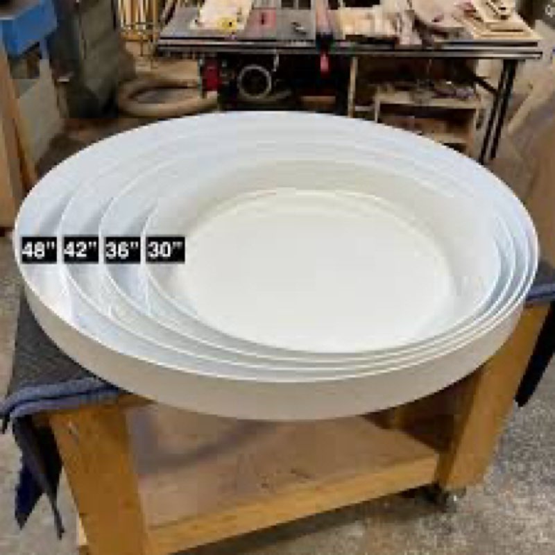 Resin Mold Large Round Deep -Kalinta 30inch Reusable Epoxy Round Molds for Resin Clock, Serving Tray