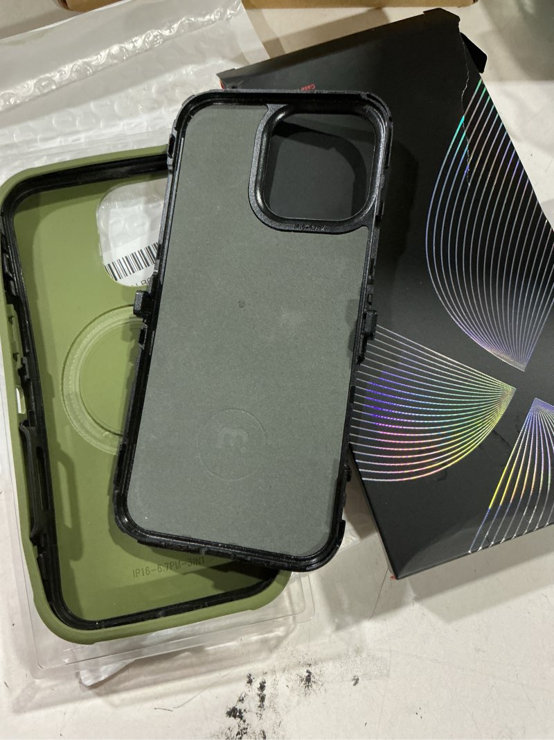 Condition photo showing As Is for torras magnetic slim-fit for iphone 16 pro max case 6.9 inch, ultra-thin 16 promax phone case compatible with magsafe, light anti-scratch matte hard pc bayer originfit, navy blue 5-navy blue
