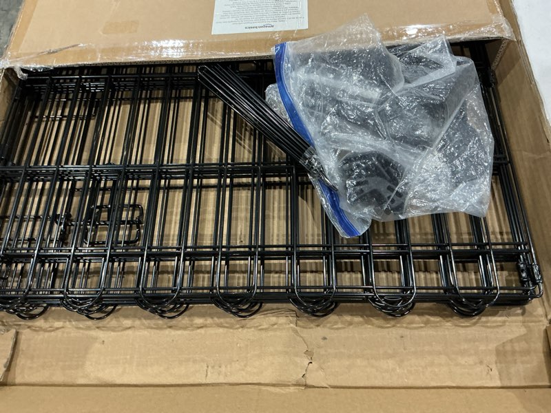 Condition photo showing Good Condition for amazon basics foldable octagonal metal exercise pen for dogs, indoor/outdoor, single door, 8 panels, 24" height, extra small, easy to assemble, black single door 24"h
