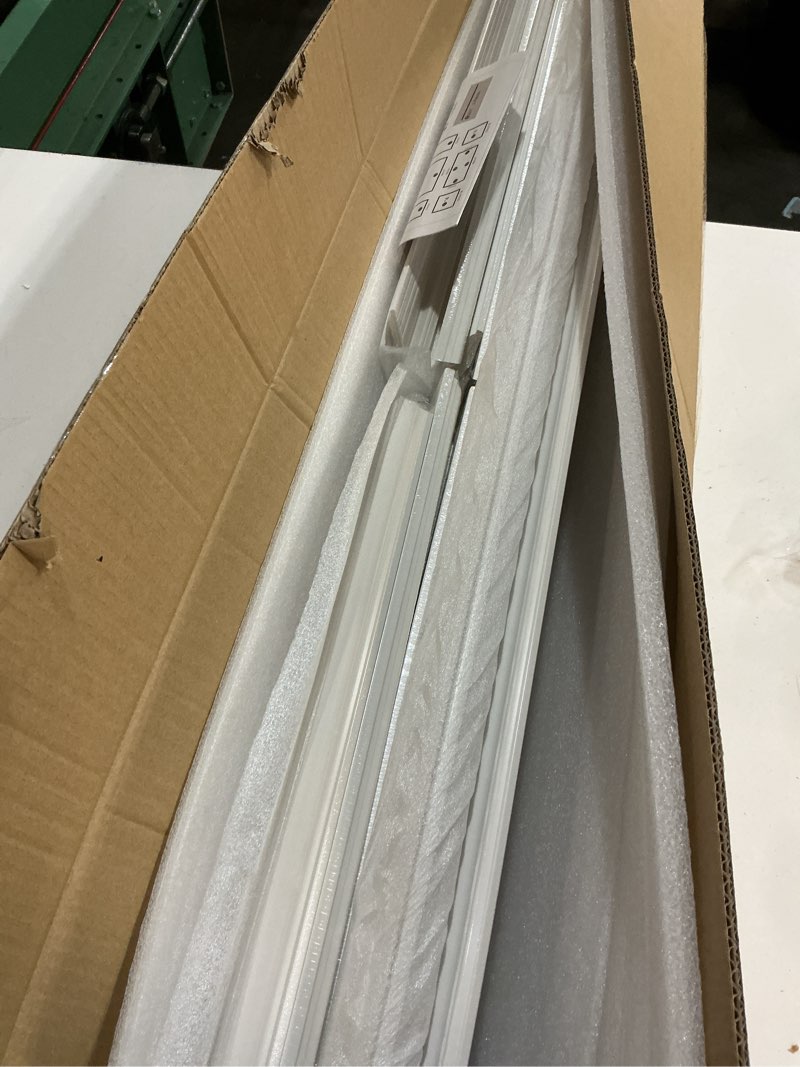 Condition photo showing Good Condition for art3d pre-cut wall molding set of 6 pcs, ready-to-assemble wainscoting panels for interior wall décor living room bedroom accent wall - installed with glue, 3 top 3 bottom white: style 2