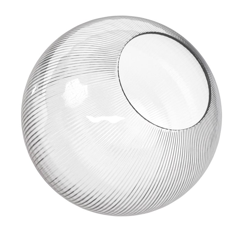 (Box of 2)(Similar)KastLite 12\\\\\\\" Clear Prismatic Acrylic Lamp Post Globe | Prismatic Textured with 5.25\\\\\\\" Neckless Opening | Manufactured in the USA