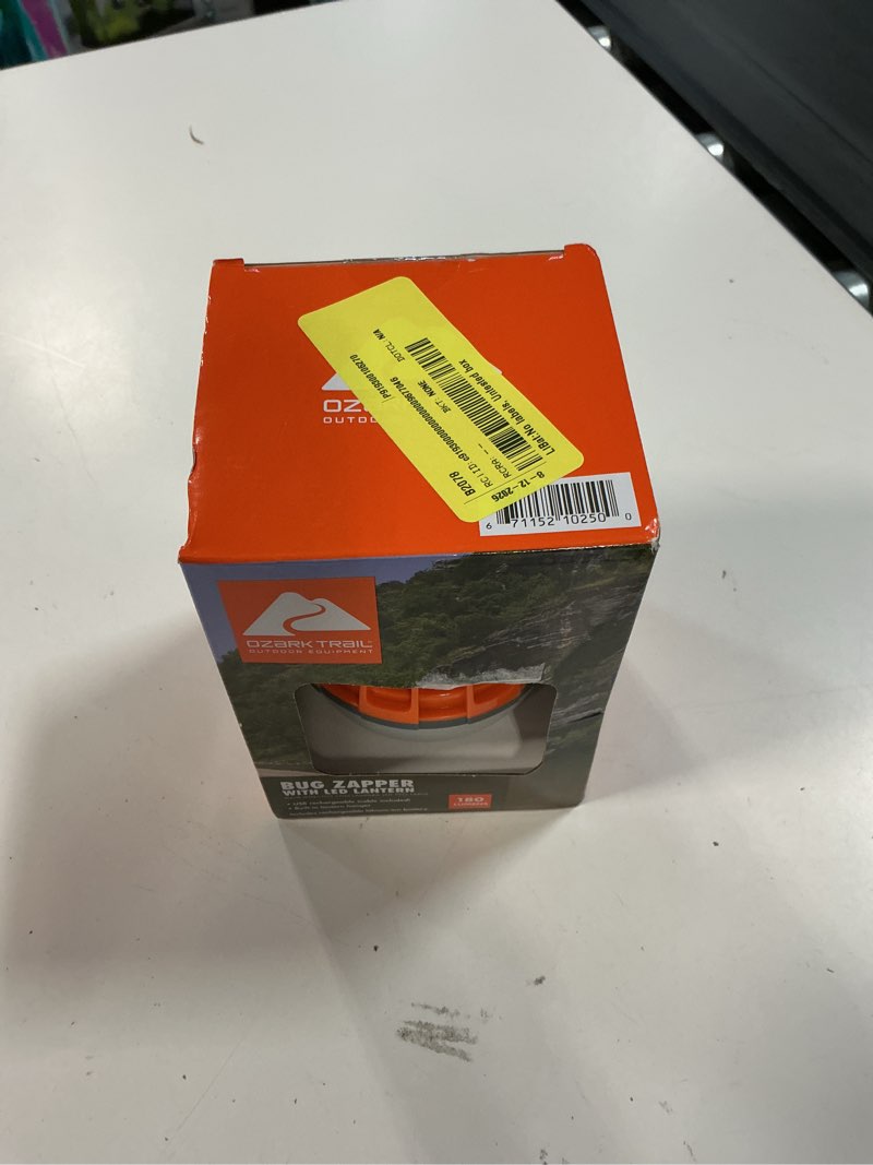 Condition photo showing New/Like New for ozark trail bug zapper with led lantern, rechargeable battery, for ourdoor use, orange colour