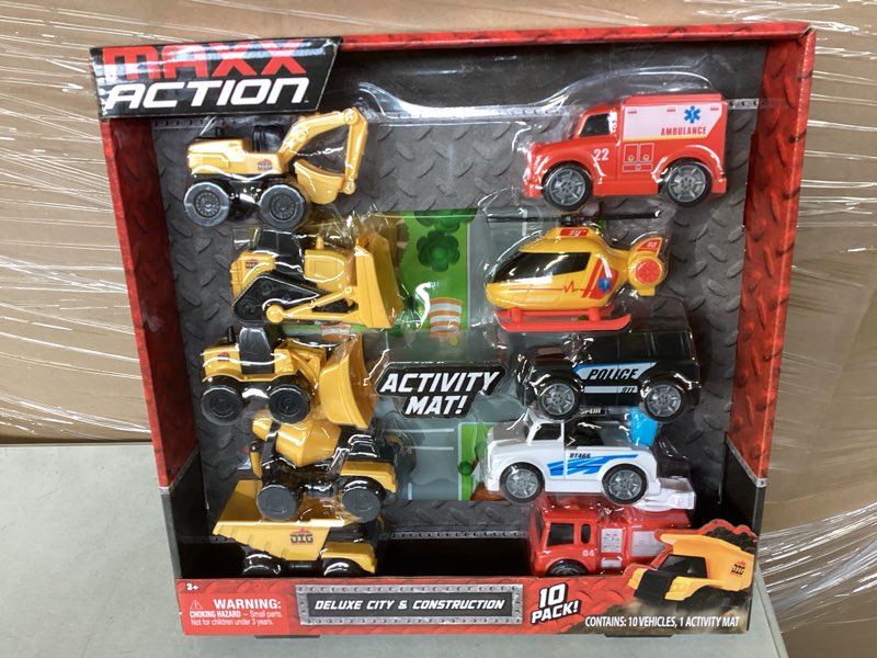 Maxx Action Deluxe City and Construction 10 Vehicle Set